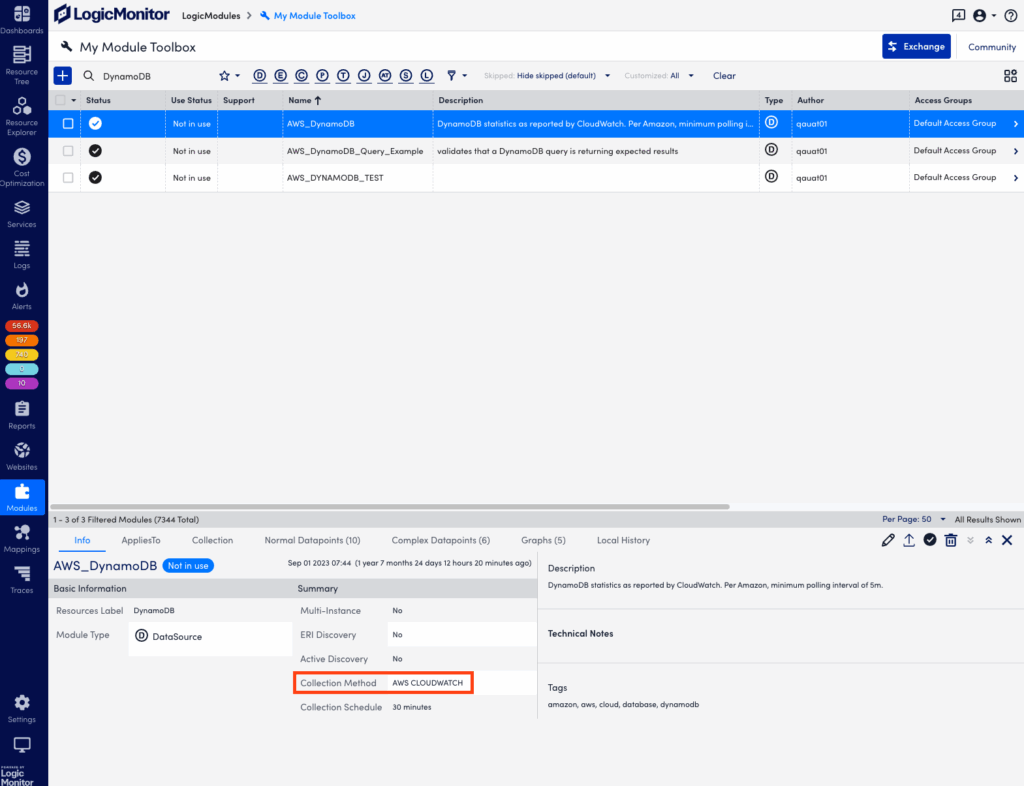 DataSource Collection Method